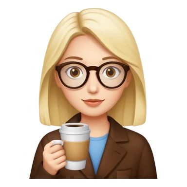 people with opticals  on holding coffee sticker