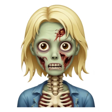 blonde zombie sticker