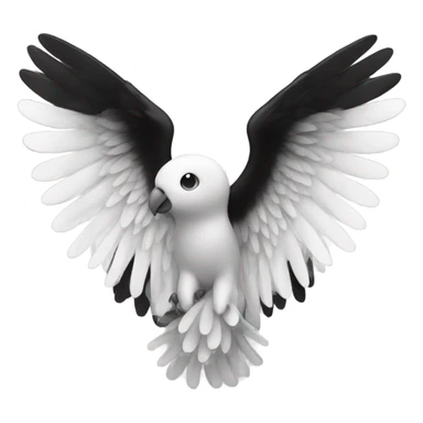 black and white wings sticker