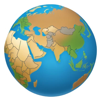 globe central asia sticker