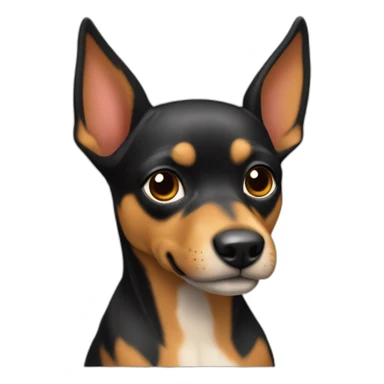 Perra mini pincher de 8 años  sticker