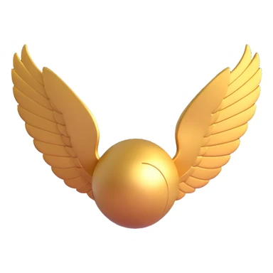 golden snitch with wings sticker