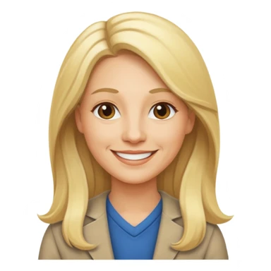 a 40 year old teacher with long blonde hair sticker