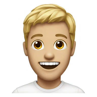 realistic male portrait with teeth sticker