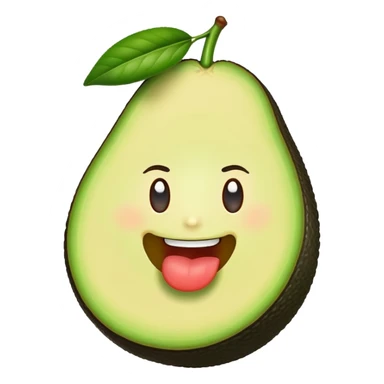 avocado with big lips sticker