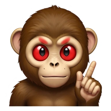 Monkey middle finger with sharingan sticker