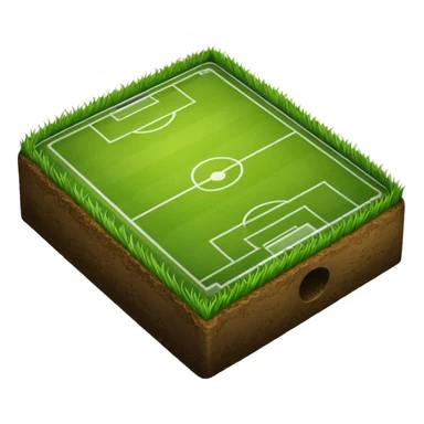 piece of short grass of a soccer field sticker