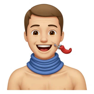 guy strangling neck while laughing sticker