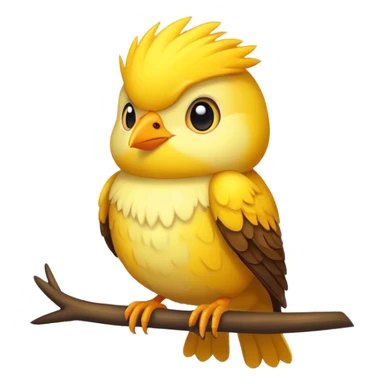 Cartoon yellow cuckoo  sticker