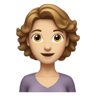 brown hair white woman with arms up sticker