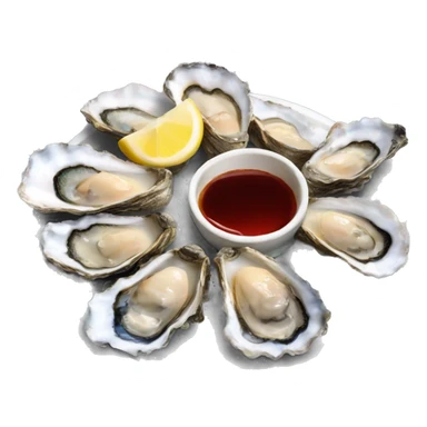 Plate of oysters emoji  sticker