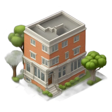 building model isometric san francisco sticker