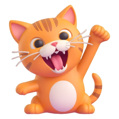 Gato gritando "Help" sticker