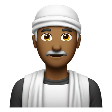 mann mit kopftuch und bart sticker