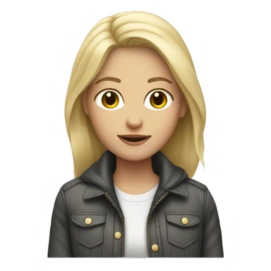 blonde girl with a jack ru sticker