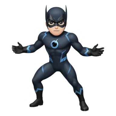 marvel character black bolt with black mask sticker