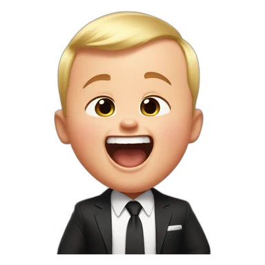 the boss baby is laughing really loud sticker