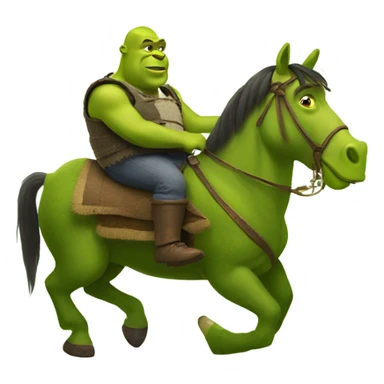 Shrek riding a pickle sticker
