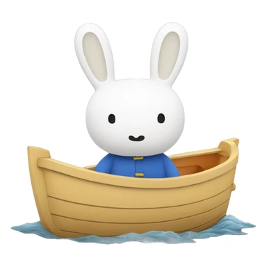 miffy in a boat sticker