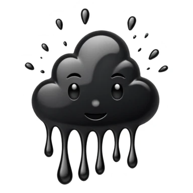 black ink splatter spill sticker