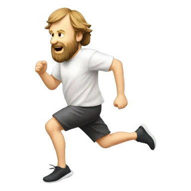 Slavoj Žižek running from the wind sticker