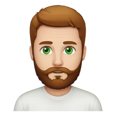 green eyed, white shirt man bearded sticker
