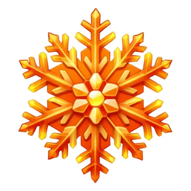 a fiery snowflake that is ignited sticker