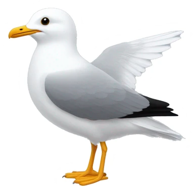 mouette qui vole avec des ailes sticker