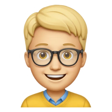 happy nerd emoji sticker
