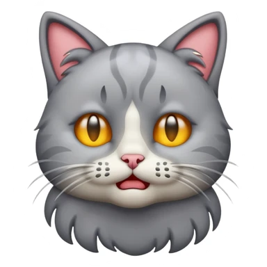 Emoji cat full body hurt and crying sticker