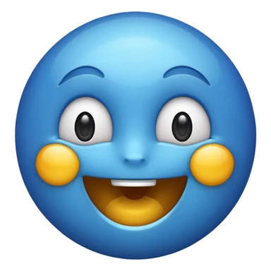 create a blue exited emoji sticker