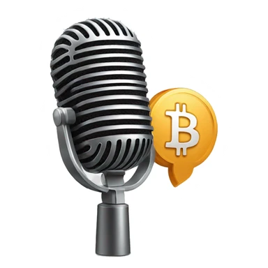  podcast microphone bitcoin sticker
