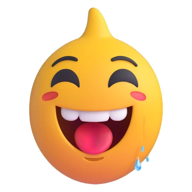 laughing face with tears 3D emoji sticker