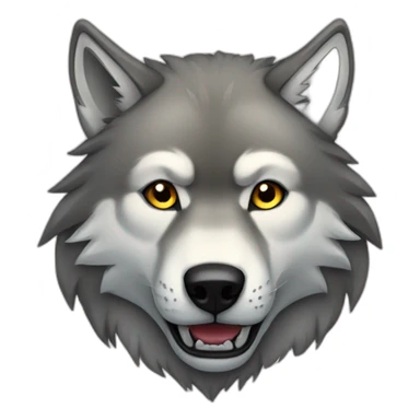 Wolf an a pc sticker