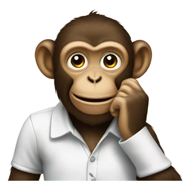 Monkey speaks on phone  sticker