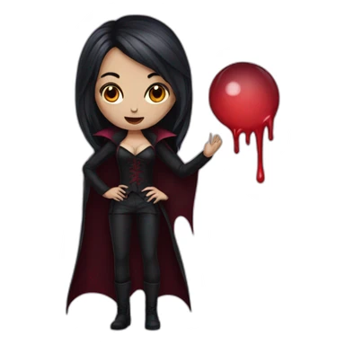 vampire scene girl sticker