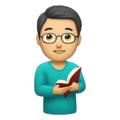 Kazakh read a book sticker