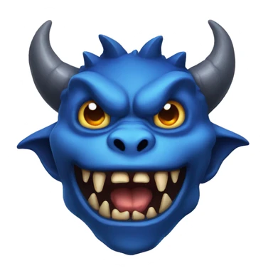 Blue diablo monster sticker