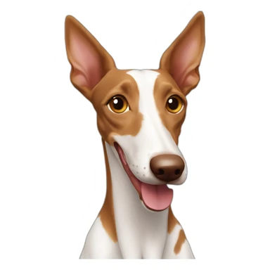 podenco andaluz marron sonriente sticker