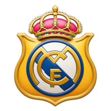 Logo de real Madrid avec un petit emojis de vomir  sticker