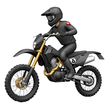 Moto cross noire sticker