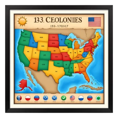 13 colonies sticker