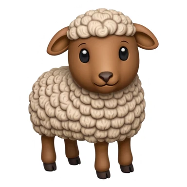 wood carved mini sheep figure sticker