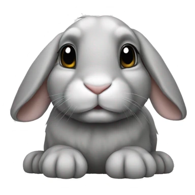 Grey lop rabbit sticker