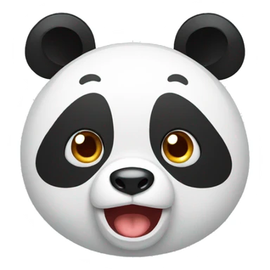 A shocked panda sticker
