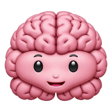 cute brain sticker