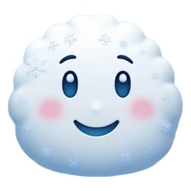 Cinematic Realistic Snow Emoji, Soft and delicate, with fluffy snowflakes drifting gently to the ground. The snow blankets the landscape in a peaceful, serene hush, creating a calm and sparkling atmosphere. Soft glowing outline, capturing the essence of tranquility, winter beauty, and crisp, clean freshness in a scene of falling snow! sticker