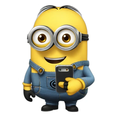 minions-with-phone sticker