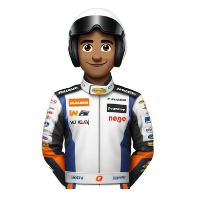 piloto de formula um com uniforme da mclaren parecido com o lando norris sticker