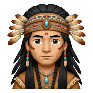 Native American Indian man sticker